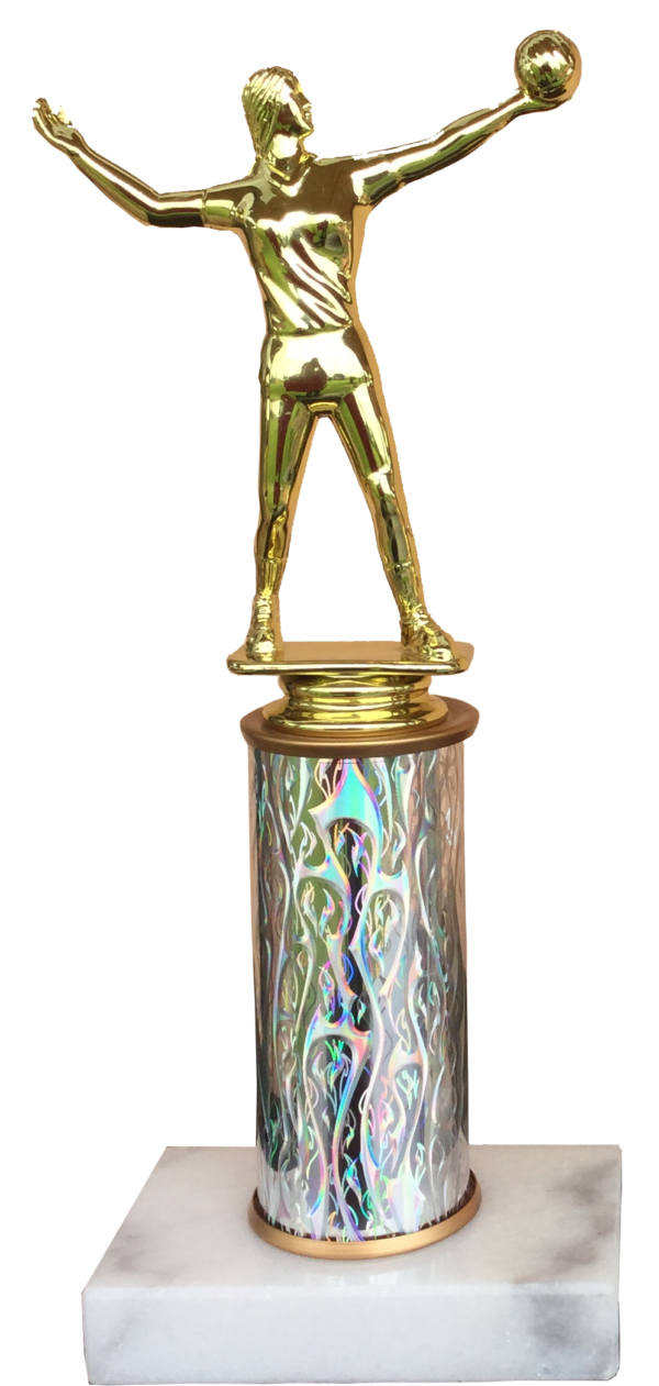 14” Single Column Trophy with Marble Base - Image 2