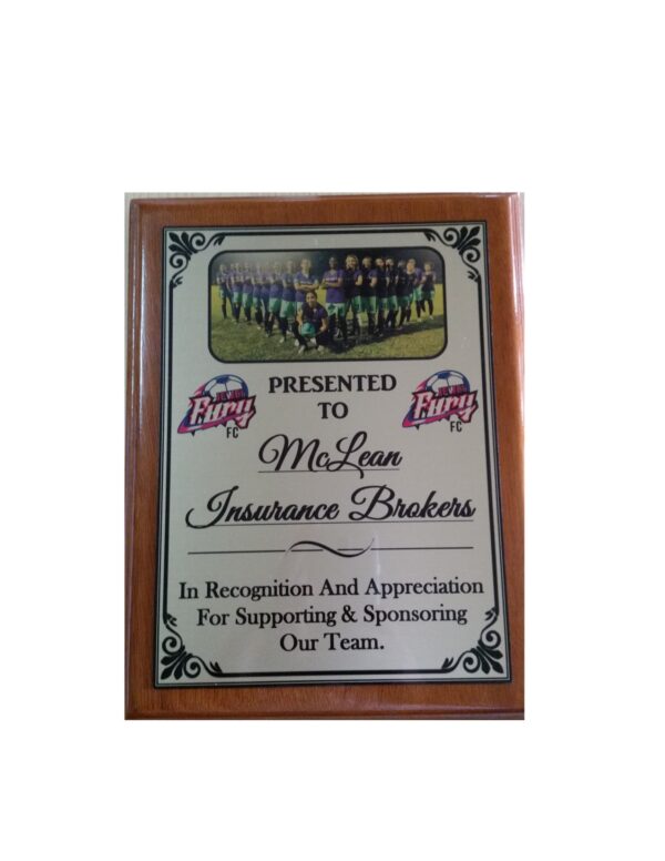 8 ½” x 11” Award Plaque (Large) - Image 3